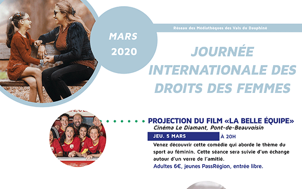 [05/03/2020] Journée internationale des droits des femmes : ciné-débat et ateliers par le CPEF du CHPB