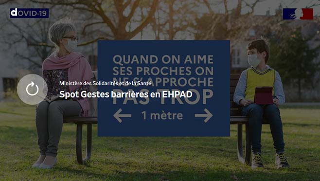 Gestes barrières en EHPAD (Ministère des Solidarités et de la Santé)